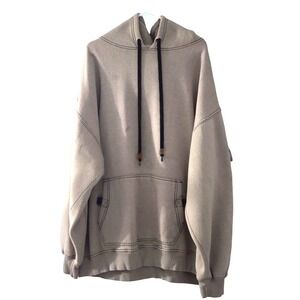 BEYOND THE LIMIT (BTL) Mens Streetwear Hoodie Strings Tan Front Pocket Oversized